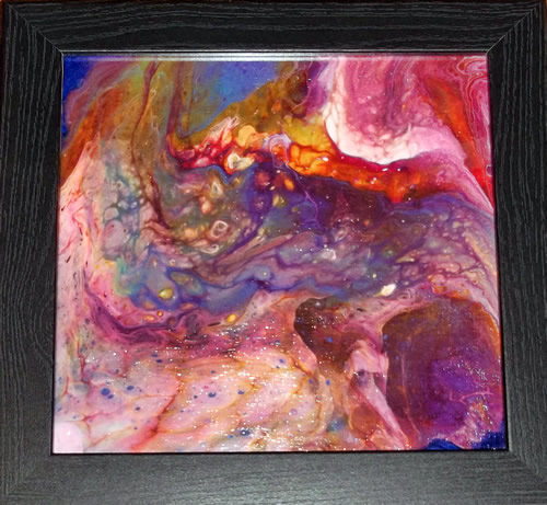 8 x 8 inch Fluid Acrylic Art